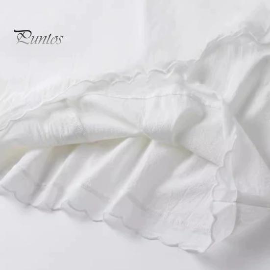 Women Summer Dress Ruffle V Neck Sleeveless Loose A-line Mini Dress Flower Edge Solid Color Short Dress for Dating Prom Beach