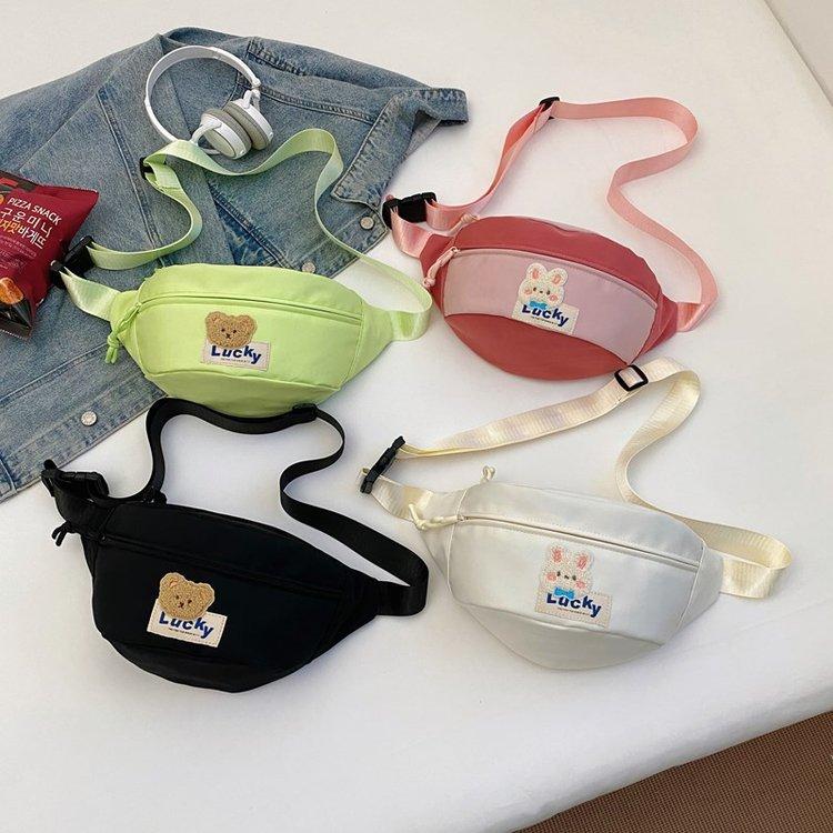 Japanese Cute Breast Bag Female Style Large Capacity Casual Versatile Student Messenger Bag Fashion Sports Cycling Fanny Pack