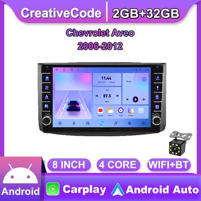 2Din Android autorádio pro Chevrolet Aveo 2006-2012 s knoflíkem Multimediální video přehrávač GPS navigace Carplay 2+32GB