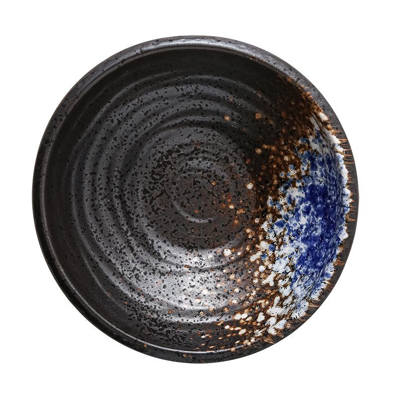 Japanese Bowl Black Ceramic Rice Bowl Self-Service Table Snack Bowl Dipping Bowl Household Dim Sum Seasoning Bowl