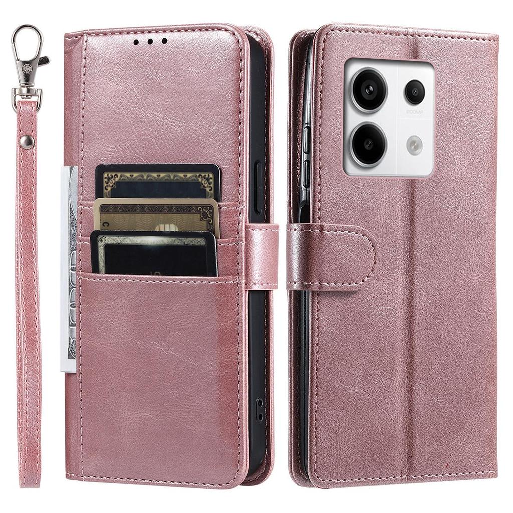Cover for Xiaomi Redmi Note 13 Pro 5G 4G,POCO X6 5G M6 Pro 4G Retro PU Leather Flip Wallet Phone Case Multi Card Slots