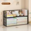 Dense Mesh Iron-Wood Multi-Tier Desktop Organizer Office Storage Rack Ventilated Space-Saving Multi-Function File Holder Shelf