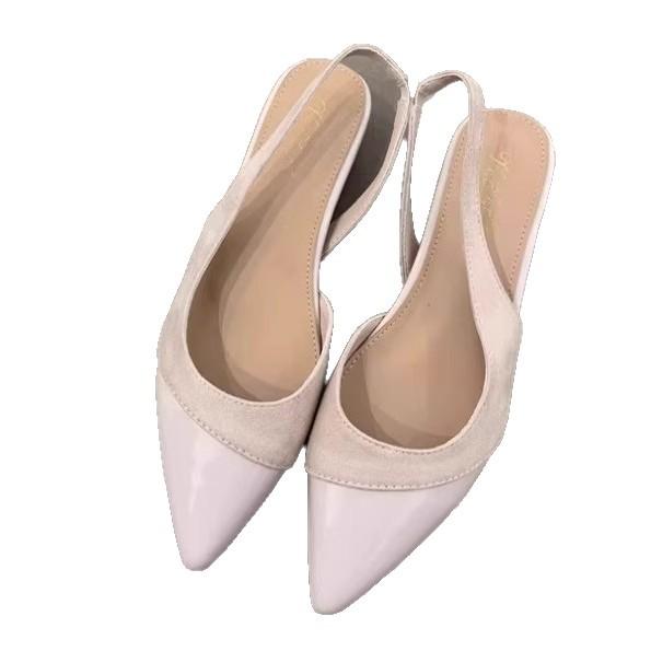 Gentle Commuting, Shallow Mouth Soft Sole, Not Tired of Feet, Bag Head Sandals, Spring and Summer New Temperament Pointed Sandals