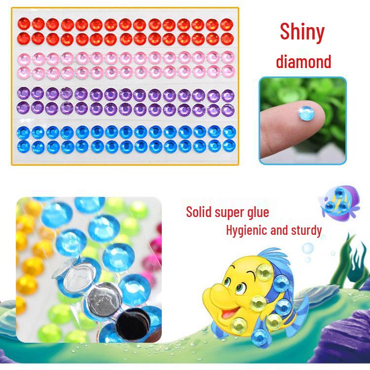 Children's DIY Cartoon Mosaic Diamond Painting Kit with EVA Stickers
