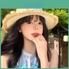 Summer Straw Hat With Rose Flower Embellishments For Women Sunblock And Fashion Accessory