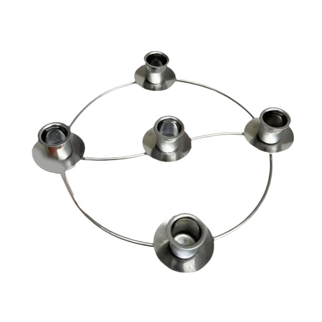 Advent Ring Candle Holder Durable Iron Candlestick Wreath Centerpiece for Holiday Table Decor Christmas Apartment