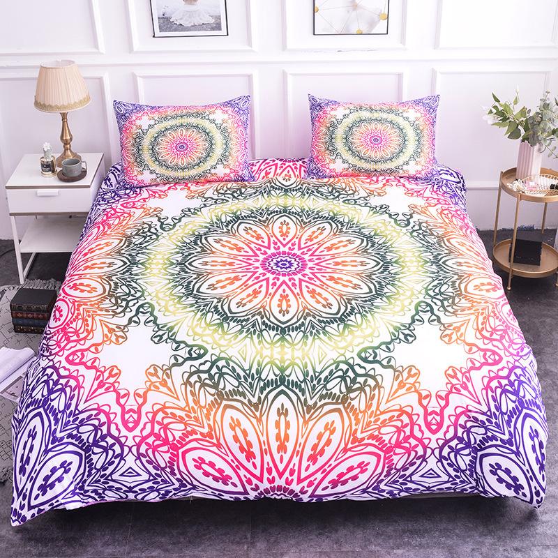 Bohemian Mandala Pattern Three-Piece Set Custom Home Textile Three-Piece Set