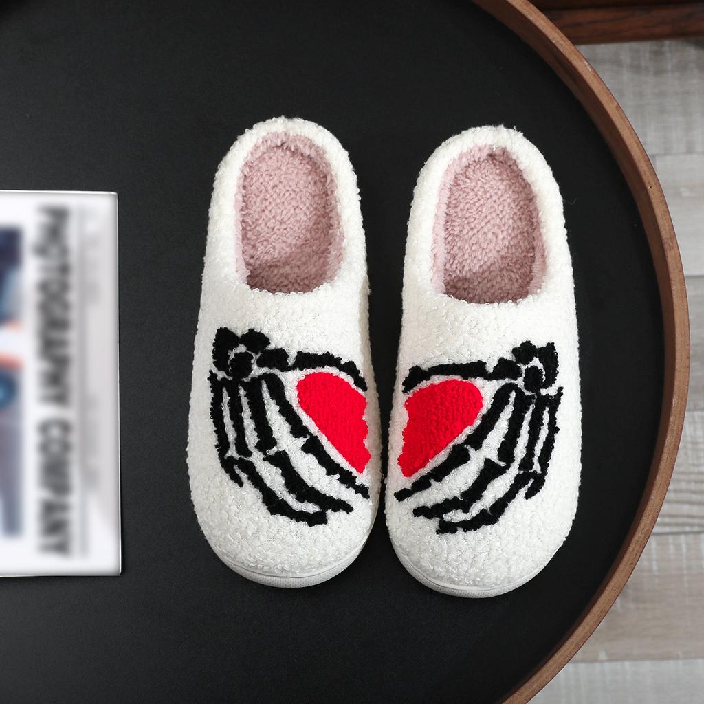 Fashion Comemore Slippers for Women Autumn and Winter Home Halloween Indoor Non-slip Cotton Slipper Padded Warm Soft Sole Slides Shoes