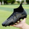 Overseas Men And Women Adult High-Top Breathable Football Shoes Artificial Grass Training Shoes Outdoor Football Anti-Skid Nails