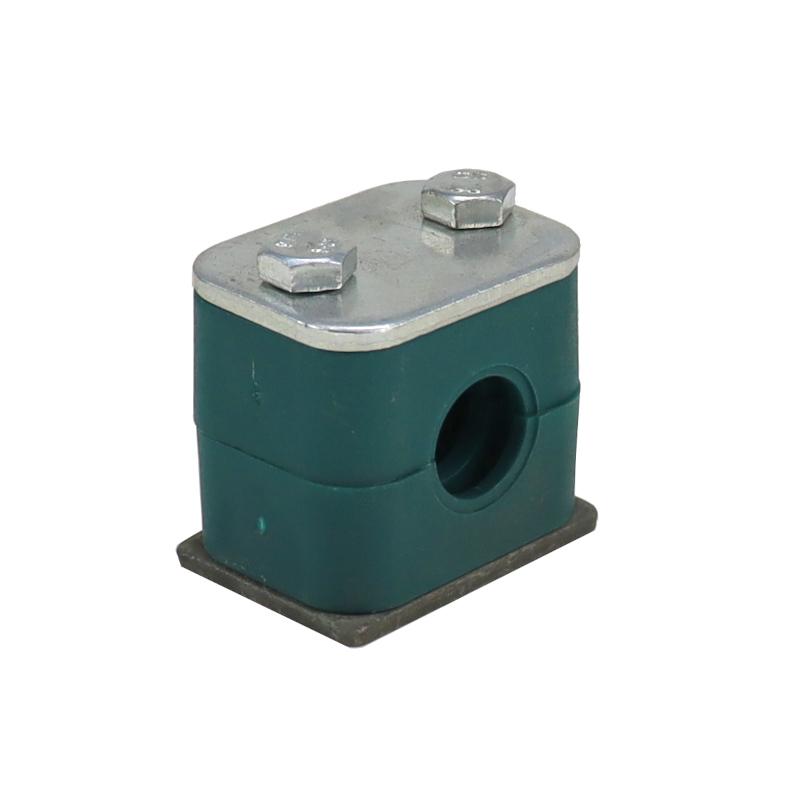 Single polypropylene holder for pipes and cables FI-15mm hexagonal head screws complete DIN3015