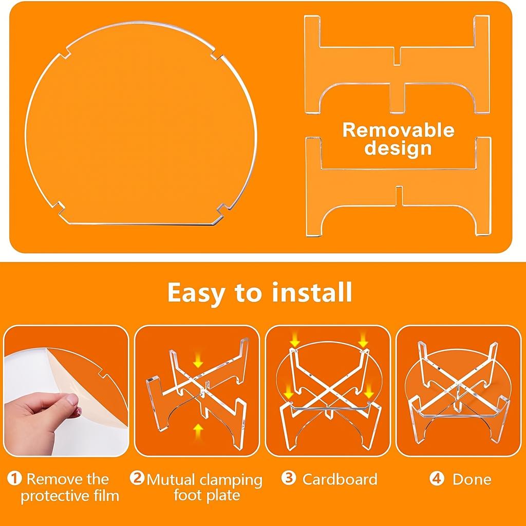 Transparenter Acryl-Behälterständer, Haushalts-Arbeitsplatten-Stützhalter für Vasen und Tabletts - Abnehmbares Design, Stehendes Regal