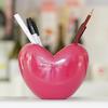 Heart Pen Holder For Desk Makeup Brush Organizer Multifunctional Makeup Brush Holder For Desk Valentine's Day 3D Table Decor