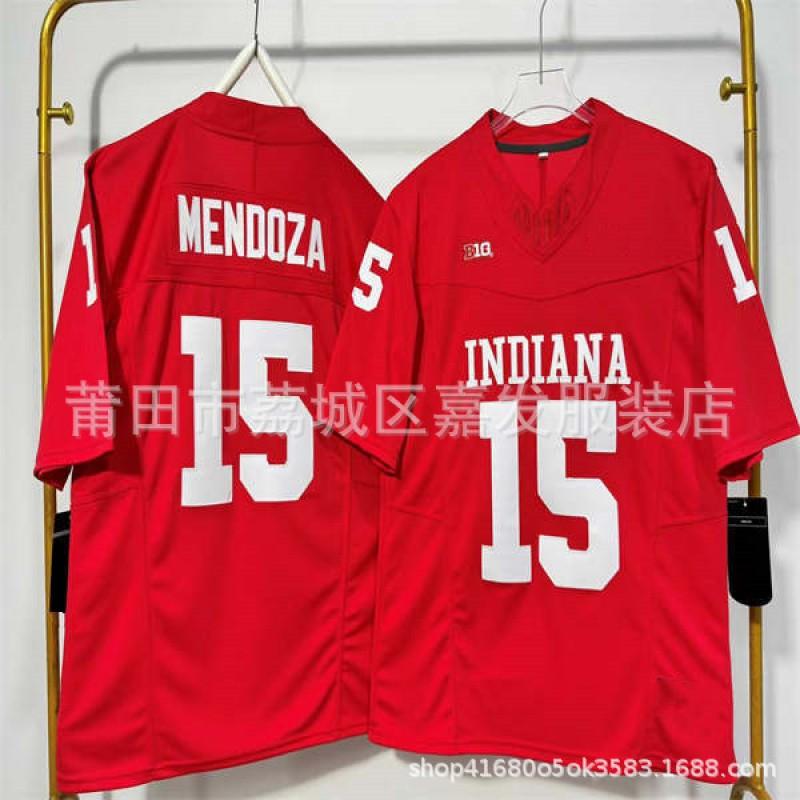 Indiana Hoosiers College Football Jersey Embroidered NCAA Team Uniform Men Cotton Rugby Style
