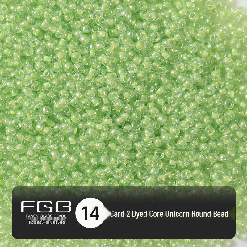 Thousand Color Unicorn Heart Glazed 2mm Round Glass Seed Beads for DIY Jewelry Accessories
