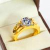 Moissanite Oval Cut With 925 Sterling Silver Gold Plated Ring For Men's #B276 JL375681922841