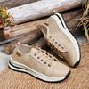 Fashion Spring and Summer 2025 New Breathable Hollowed Out Mesh Sneakers for Women Casual Thick Bottom Lace-up Women's Vulcanize Shoes