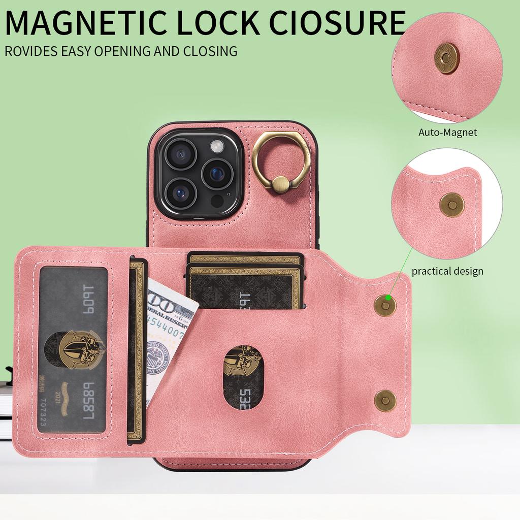 Ring Bracket Card Holder Slots Cover Phone Case for iPhone 16 Series.for iPhone 16,iPhone 16 Plus,iPhone 16 Pro,iPhone 16 Pro Max