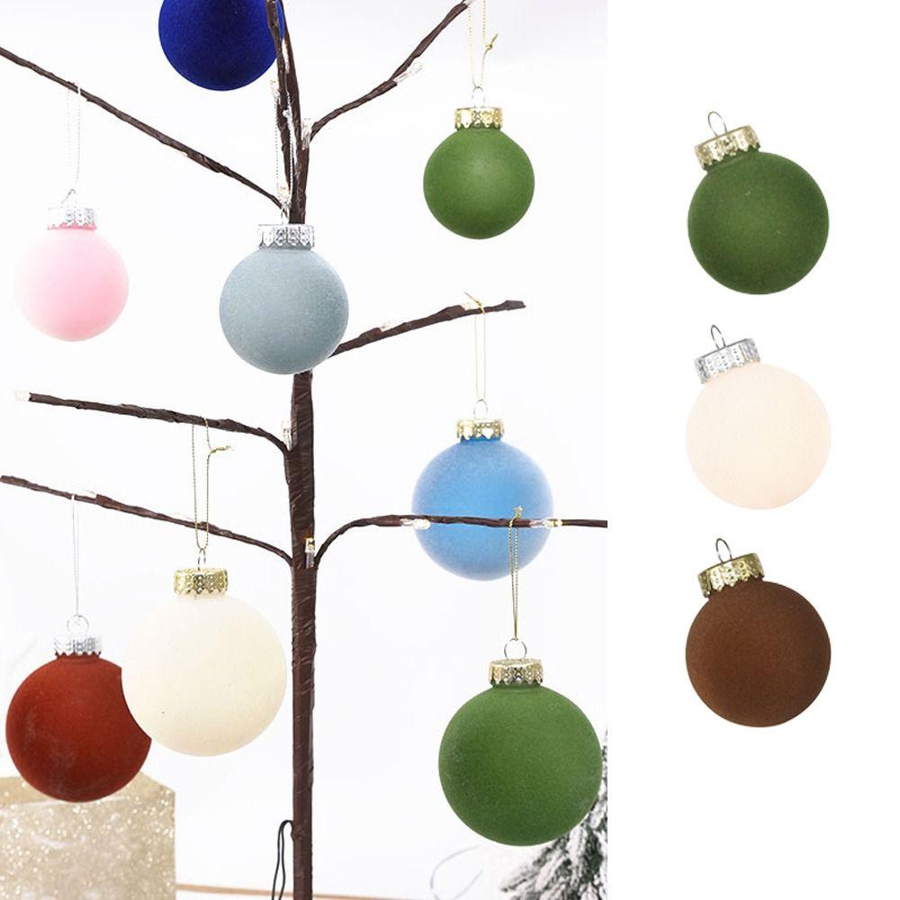 

12шт красочные бархатные рождественские шары кулон Xmas висячие украшения праздник A
