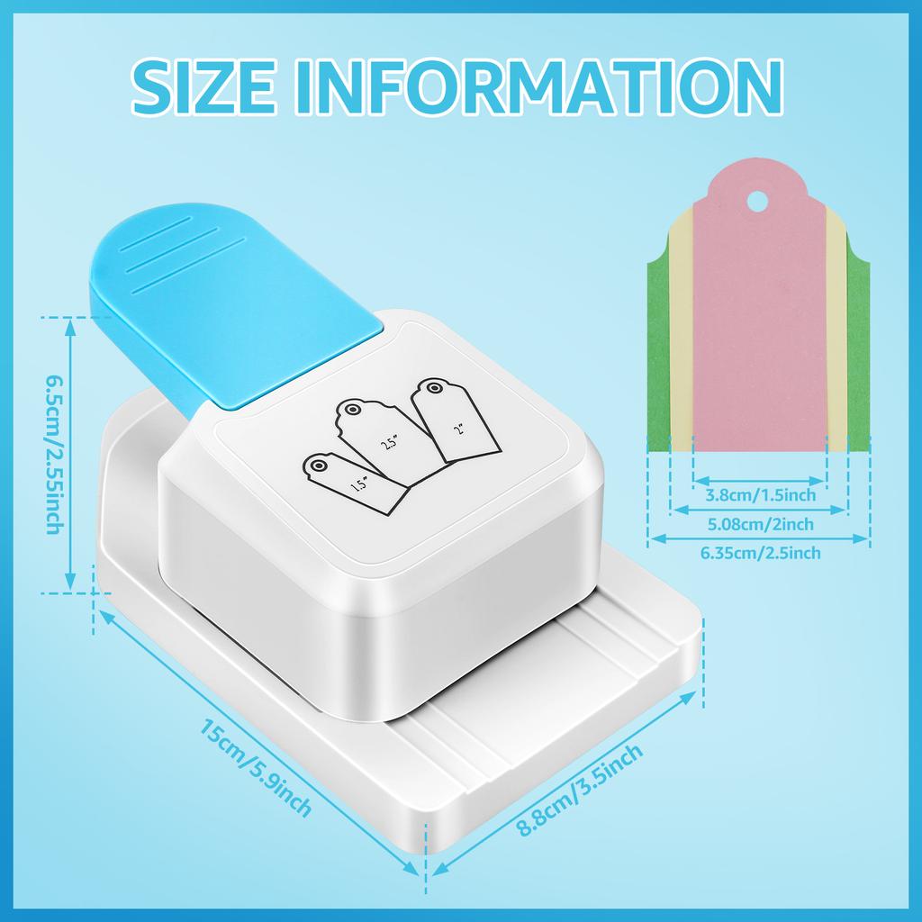 Corner Punch Craft Tag Punches Paper Tag Punch for DIY Paper Crafting Scrapbooking Card Design and Scrapbookin Office Supplies