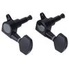 3L 3R Black Closed Zinc Alloy Machine Heads String Tuning Pegs for Folk Electric Guitar