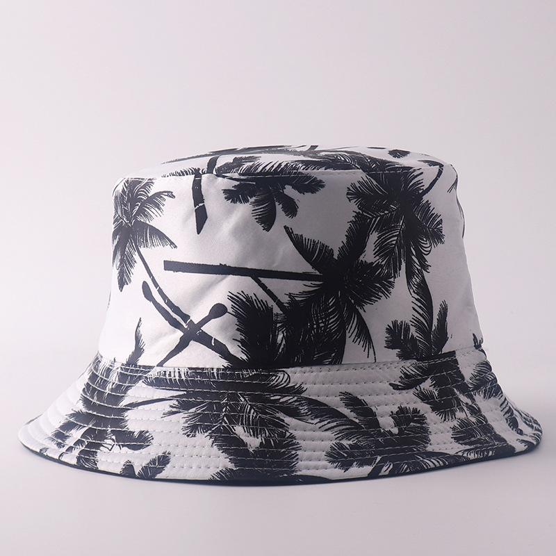 Digital printing small edge bucket hat spring and summer double-sided can wear outdoor sunshade basin hat spot