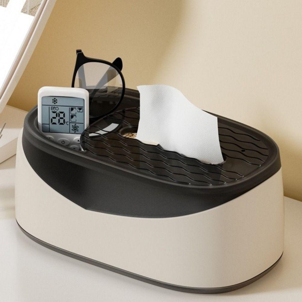 Creative Plastic Tissue Box Large Capacity Simple Napkin Holder Dustproof Tissue Paper Box Living Room