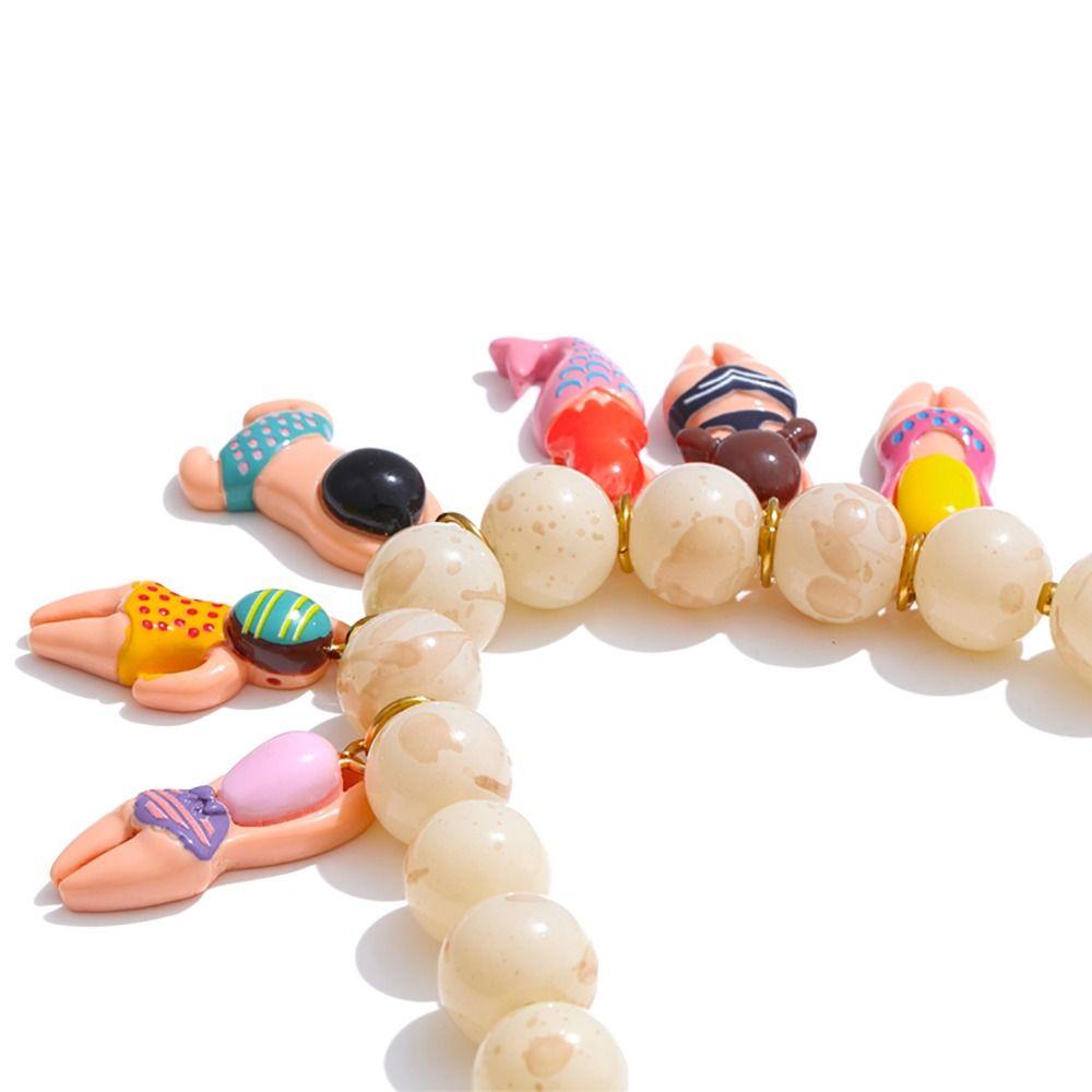 Adjustment Neck Chain Imitation Stone Beads Chain Creative Necklace Necklace Accessories