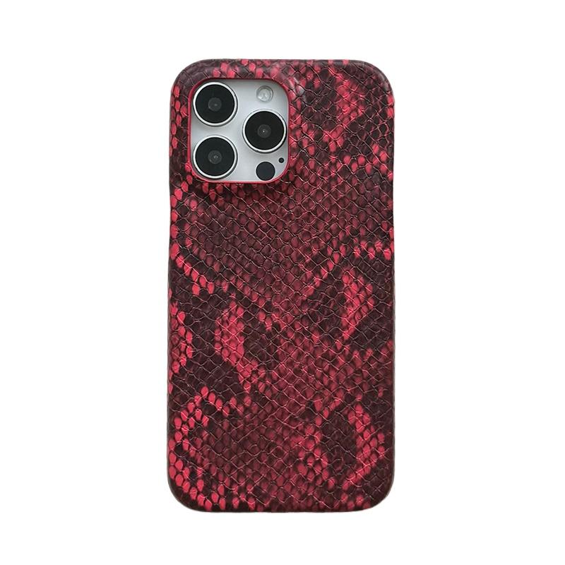Husă de telefon elegantă din piele cu textură de șarpe pentru iPhone 16 15 14 13 Pro Max Capac spate moale din silicon