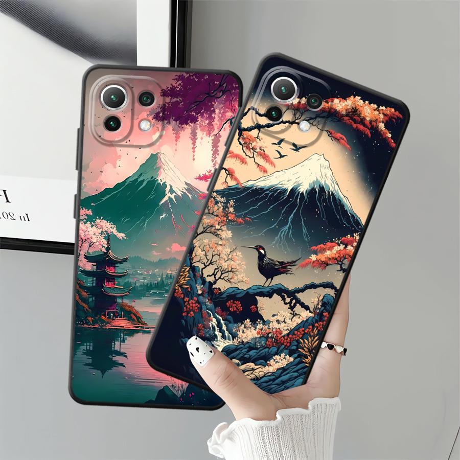 Case for Xiaomi Mi 15 Pro 12X 11T 13 Lite 10T 12 12T Pro 14 11 Funda Phone Cover Japanese Aesthetic Mount Fuji