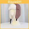 Fleece Thick Lined Plaid Cap With Windproof Features For Outdoor Skiing Cycling