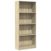 Bookshelf Sonoma Oak 60 x 24 x 143 cm Engineered Wood