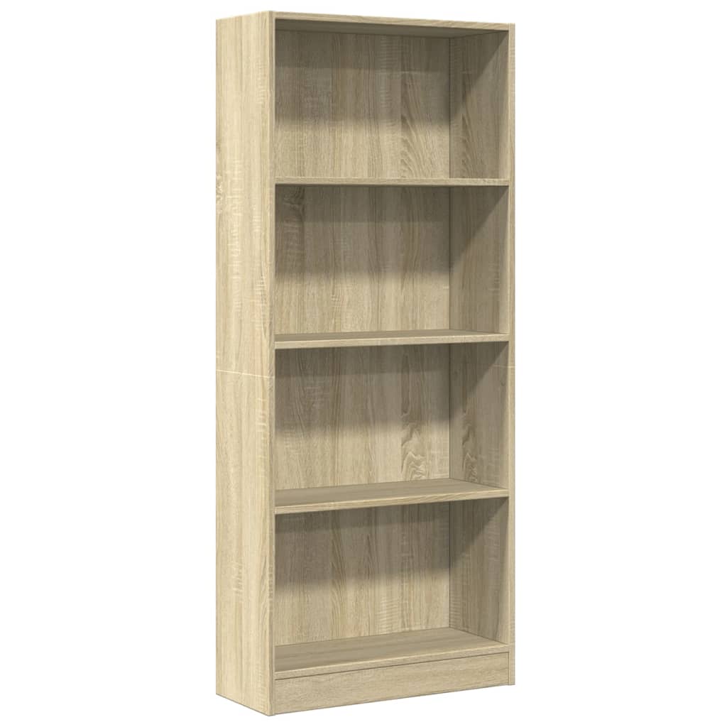 Bookshelf Sonoma Oak 60 x 24 x 143 cm Engineered Wood