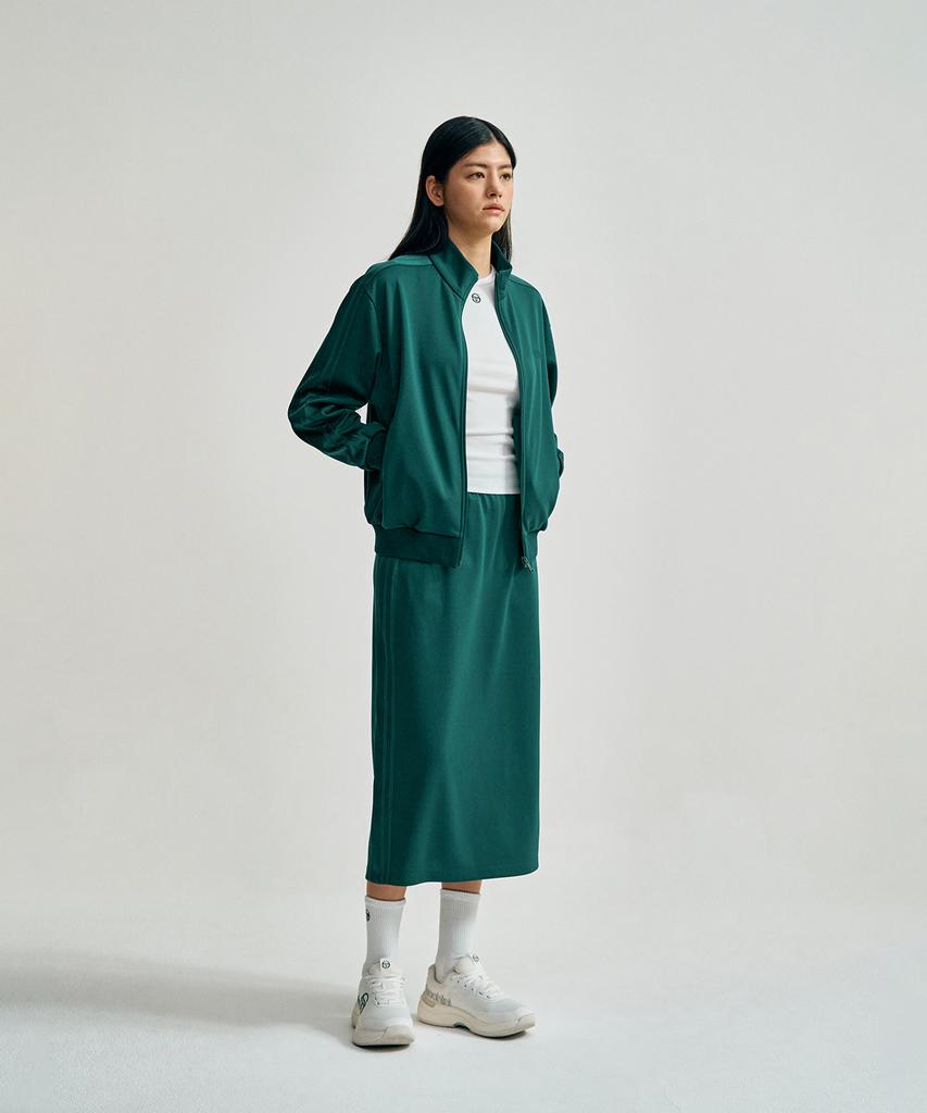 SERGIO TACCHINI W Tacchini Modern Track Midi Skirt (D.Green)