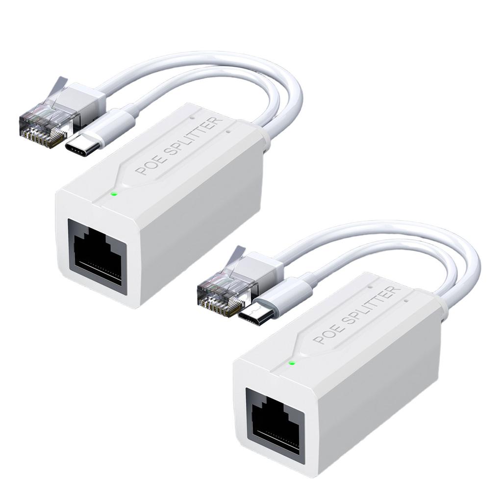 MultiFunction Micros USB/Type c Poe Adapter Splitter Power and Data Transfer For CCTV Cameras Networking Device