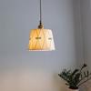 Retro Japanese Brass Glazed Ceramic Pendant Light for Bedroom, Dining, Bar, or Bay Window
