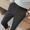 Men's Waffle Slim Fit No-Iron Elastic Waist Trousers - Spring/Autumn Business Casual
