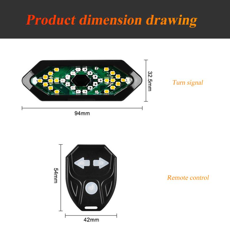 Fahrrad Hinten Schwanz Licht Anzeige Wasserdicht Usb Aufladbare Drahtlose Fernbedienung Blinker