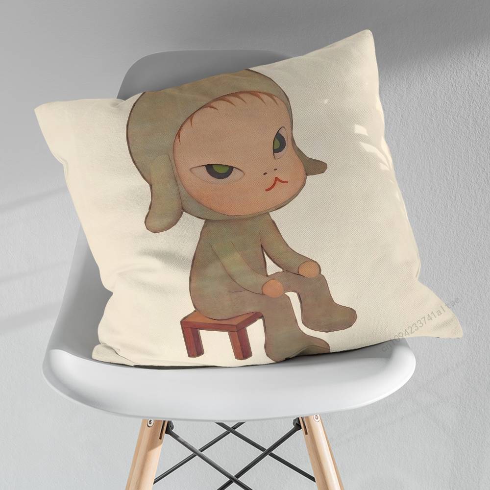 Cute Art YYoshitomo NNara Pillow Case For 30x30cm45x45cm55x55cm For Home Bedroom Decoration And Protector