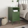 Nightstand Olive Green 36 X 39 X 68 Cm Steel