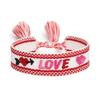 Colorful Embroidered Letter Bracelet for Women - Handmade Woven Rope with Tassel for Best Friends