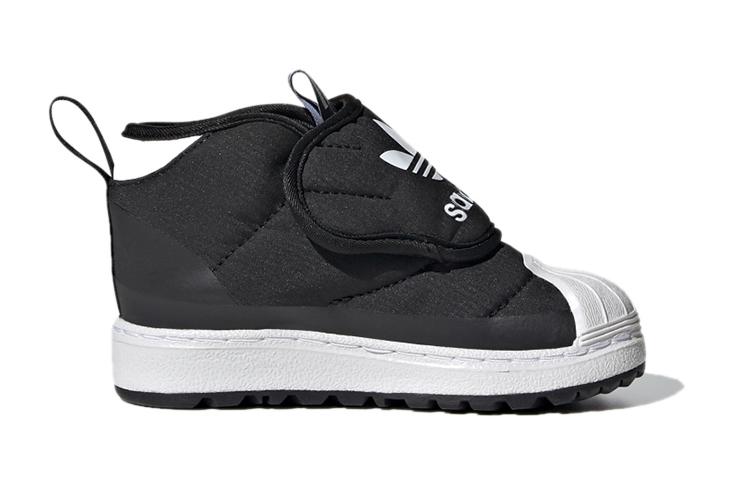 Adidas Originals SUPERSTAR 360 Boot I Mid top Toddler Shoes Black White Infant And Toddler FV7266