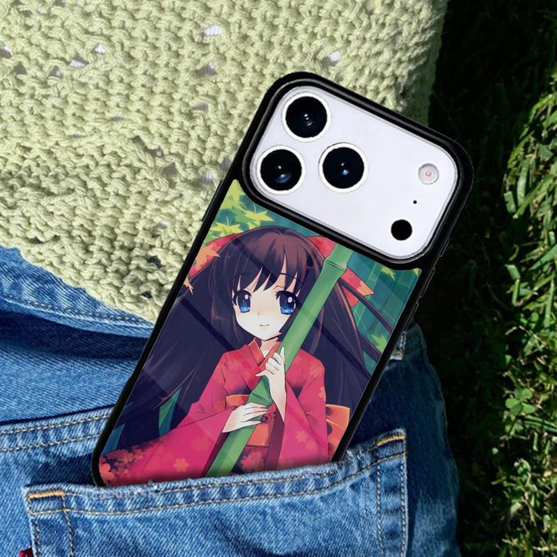Japanese Style Anime Girl Phone Case For iPhone 17 AIR 16 Pro Max 15 14 Pro 11 12 13 Shockproof Silicone Cover