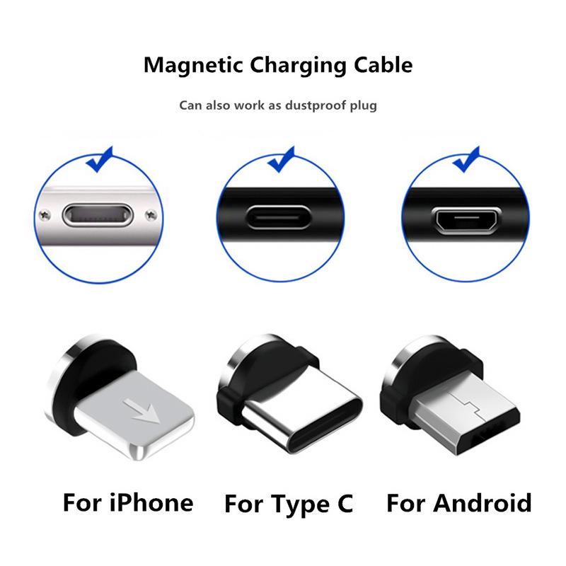 3-in-1 Magnetic Fast Charging Braided Cable for Smartphones