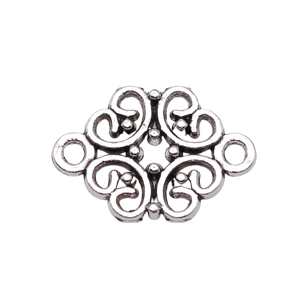 

20 шт., подвески в виде цветка, компоненты ювелирных изделий, аксессуары, античное серебро, цвет цинкового сплава, 20X13 мм