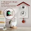 Cuckoo Clock - Plastic Hanging Bird Wall Clock with Bird Tweeting Sound Modern Home Living Room Minimalist Decoration Gift
