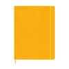 Moleskine Note Classic Collection Tissu Couverture rigide Ligné Horizontal Taille XL Orange Jaune QP090M2SILK