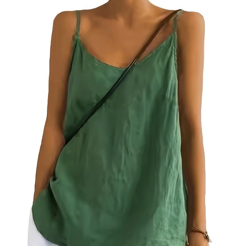 Strapless Top for Casual Vacation, Lightweight Shoulder Strap, Loose Fit, Solid Color, Versatile for All Occasions, Women's Dress.