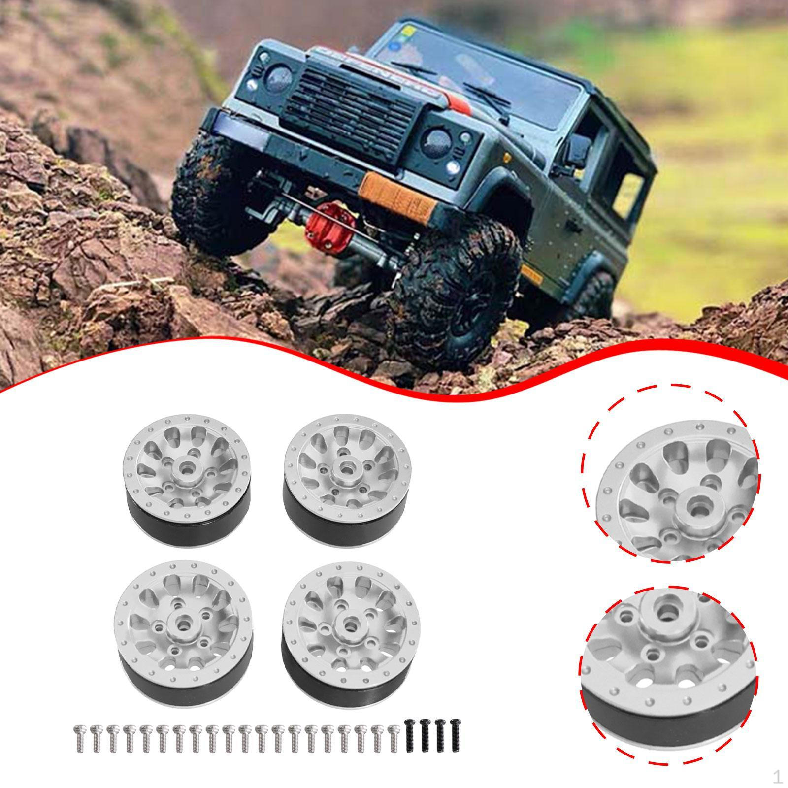 

4 Pack of RC Car Wheels for 1/12 And 1/16 Scale Vehicles Suitable C14 C54 99sv2 MN78 99S срібний