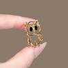 Owl Brooch Strong Pin Safe Anti-Lost High-Quality Alloy Durable Anti-Oxidation Hollow Cute Design Gold Silver Multifunctional Jewelry Accessories