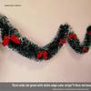 Christmas Ribbon Garland & Ornaments: Rattan, Leaves, Snowflakes & Tinsel for Decoration